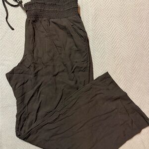 Maurices Black Wide Leg Linen Style Pant